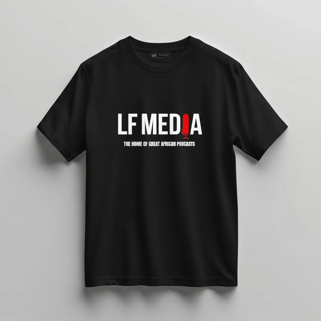 LF Media premium black tee product image.